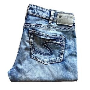 SILVER JEANS Boyfriend Stonewash Jeans 30x31.5